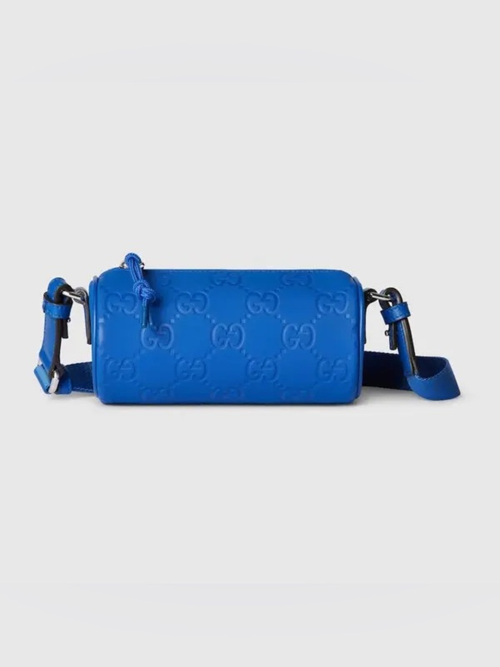 Gucci GG Monogram Mini Cylinder Crossbody Bag Blue